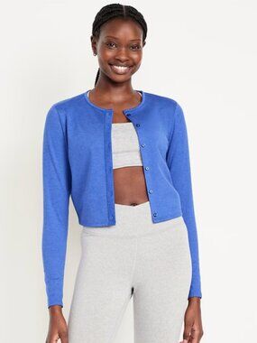 NWT Blue CloudComfy Cropped Cardigan